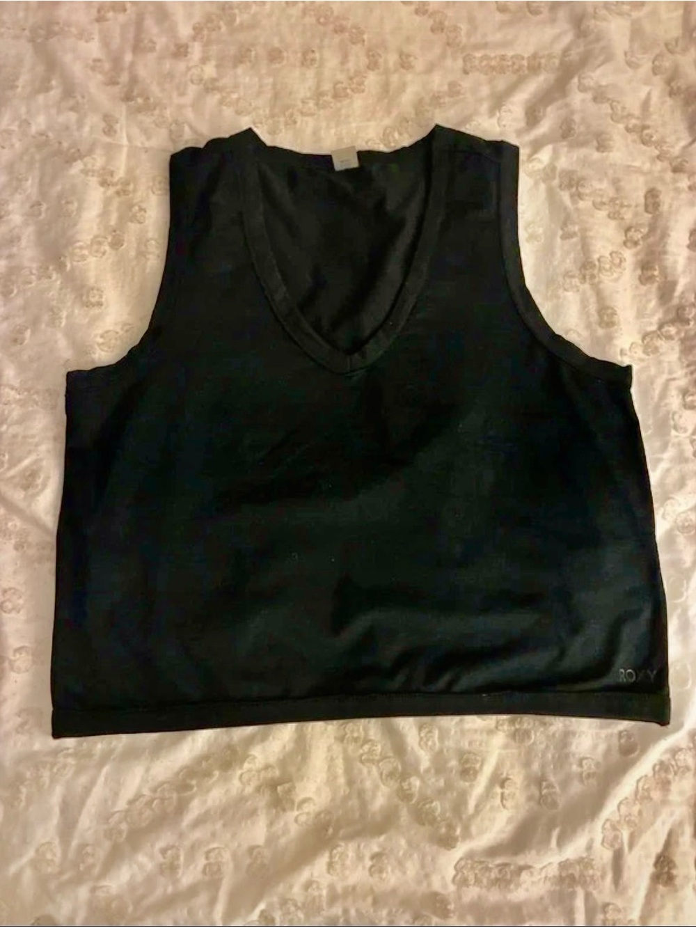 Roxy Black V-Neck Sleeveless Tank Top